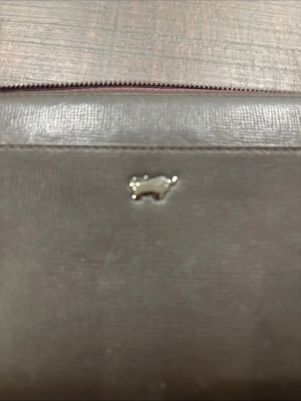 Authentic Braun Büffel Leather Zip-Around Long Wallet
